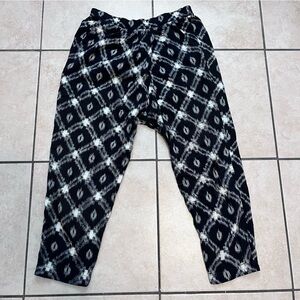 Masscob Women’s Printed Tapered Leg‎ Pull On Pants Cotton Size 40 Comfy Casual